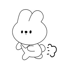 Obraz premium baby bunny drawing outline