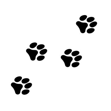 cat foot paw print icon