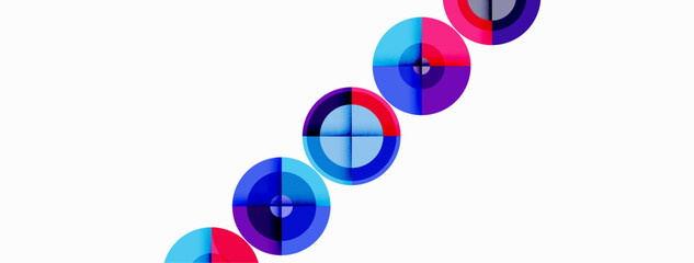Circle trendy minimal geometric abstract background. Vector Illustration For Wallpaper, Banner, Background, Card, Book Illustration, landing page