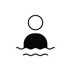 Swimming icon vector stock.