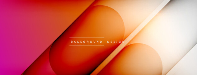 Abstract background - geometric composition created with lights and shadows. Technology or business digital template