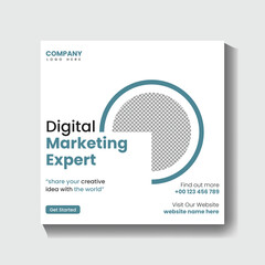 Digital Marketing Agency Social media post template and web banner template design
