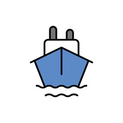 Ship icon vector stock.
