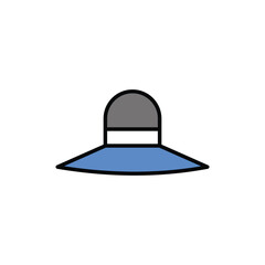 Summer Hat icon vector stock.