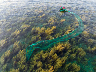 Top view of seaweed field in Nhon Hai, Quy Nhon, Binh Dinh, Vietnam © Hanoi Photography