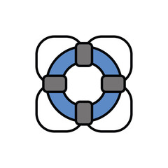 Obraz premium Lifebouy icon vector stock.