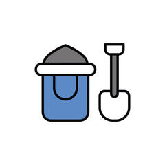 Sand Basket icon vector stock.