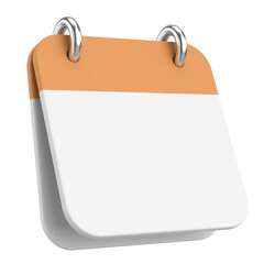 Empty calendar. 3D calendar. 3D illustration.