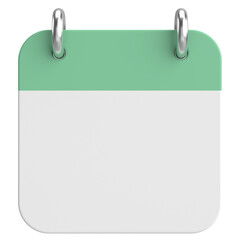 Empty calendar. 3D calendar. 3D illustration.