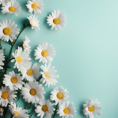 Daisy Flowers Pattern On Soft Color Background Illustration
