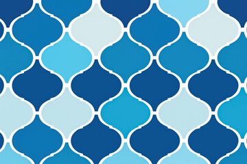 Fototapeta premium blue and white moroccan pattern background