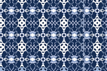 Fototapeta premium blue and white moroccan pattern background