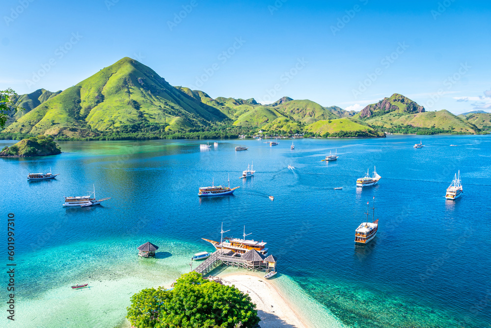 Wall mural views of kelor island on komodo national park, indonesia