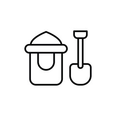Sand Basket icon vector stock.