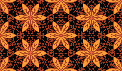 Fototapeta premium Geometric ethnic oriental pattern traditional Design for background,carpet,wallpaper,clothing,wrapping,Batik,fabric,Vector illustration.embroidery style.