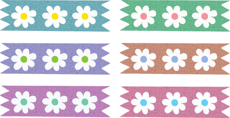Colorful Flower Tape Decoration Sticker