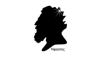 Obraz na płótnie Canvas Hephaestus silhouette