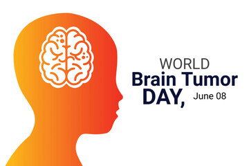 World Brain Tumor Day. June 8. Holiday concept. Template for background, banner, card, poster with text inscription.