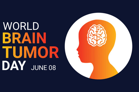 World Brain Tumor Day. June 8.Vector illustration. Suitable for greeting card, poster and banner