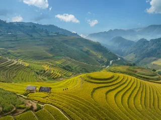 Abwaschbare Fototapete Reisfelder Terraced rice field in Mu Cang Chai, Yen Bai, Vietnam
