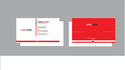 Business Card - Creative and Clean Business Card Template.Business black red card design with elegant pattern. Modern business card template with corporate business concept. 