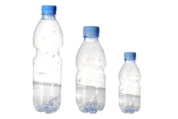 Naklejka premium empty used trash bottle ecological environment isolated on white background. Environmental pollution