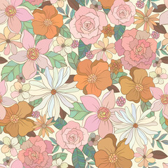 floral pattern, print with vintage motifs - 602005393