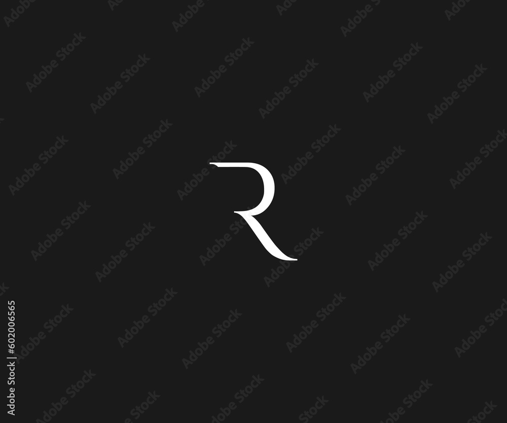 Poster r letter logo icon