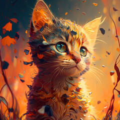 Kitten in the sun