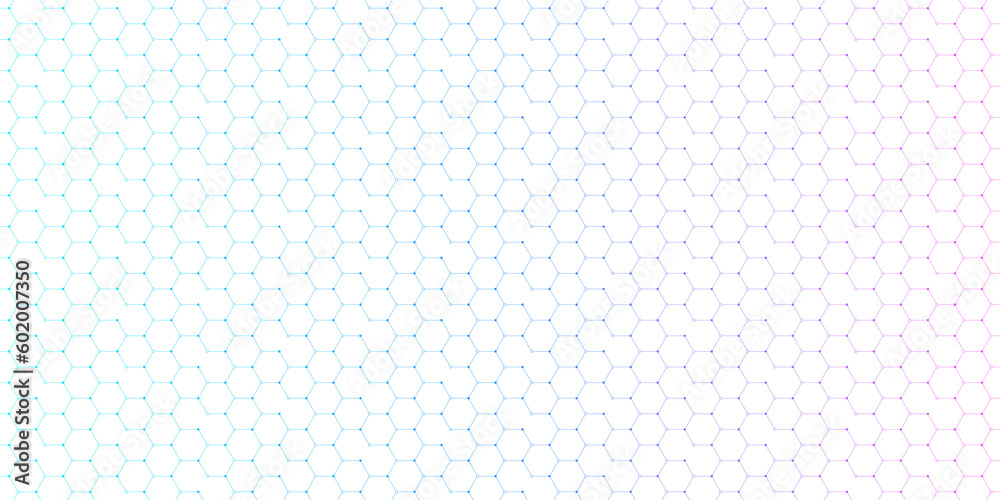 Wall mural abstract seamless pattern and geometric background with hexagons