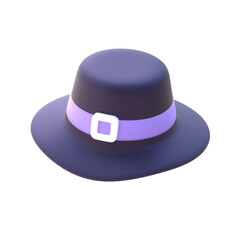 Pilgrim Hat 3D Rendered Image
