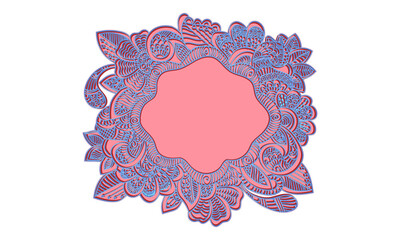 Multilayer Father's day floral frame illustration.