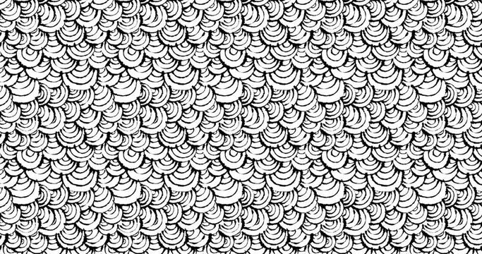 Animated Detailed Fish Scale Inky Pattern on Blotting Paper