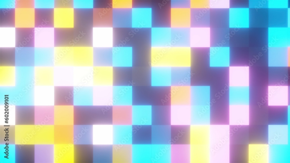 Aufkleber abstract colorful squares. computer generated 3d render