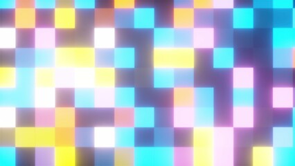 Abstract colorful squares. Computer generated 3d render