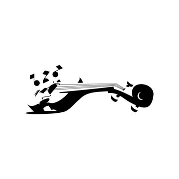 violin musical instrument silhouette vector