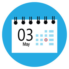 03 may icon with white background