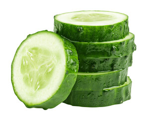 cucumber isolated on white background, full depth of field