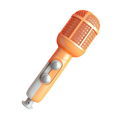 microphone in 3D style trending color palette with Generative AI