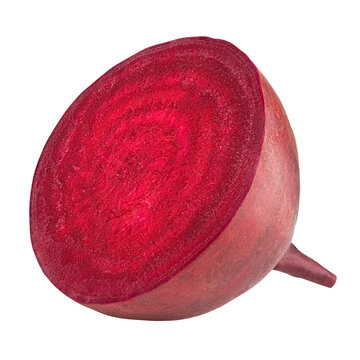beetroot isolated on white background, full depth of field