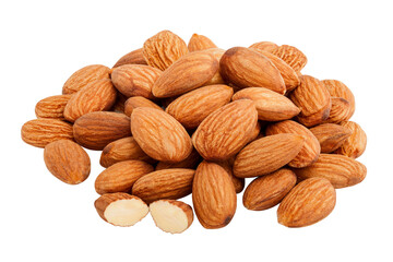 almond isolated on white background, full depth of field