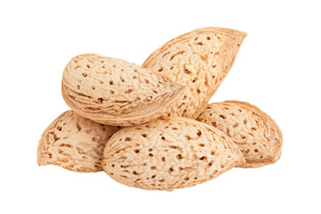 almond isolated on white background, full depth of field