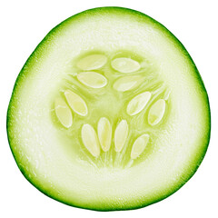cucumber isolated on white background, full depth of field
