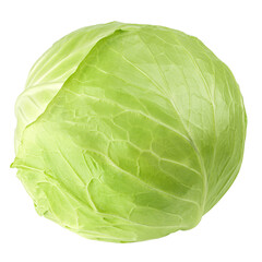 cabbage isolated on white background, full depth of field