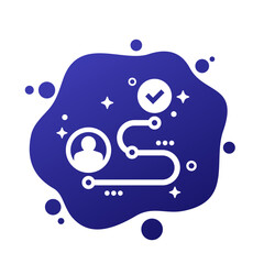 Customer journey vector icon for web