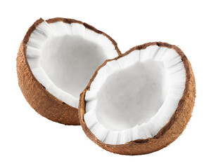 coconut, isolated on white background, full depth of field
