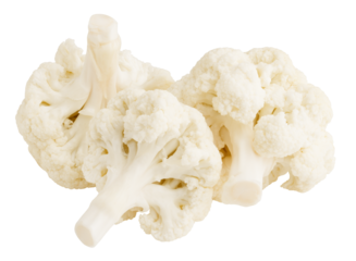 cauliflower isolated on white background, full depth of field
