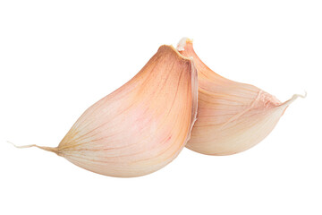 garlic, isolated on white background, full depth of field