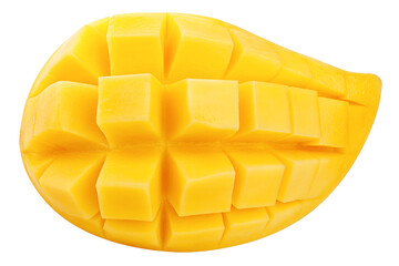 yellow Mango isolated on white background, full depth of field