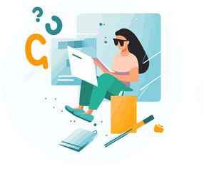 business woman with laptop